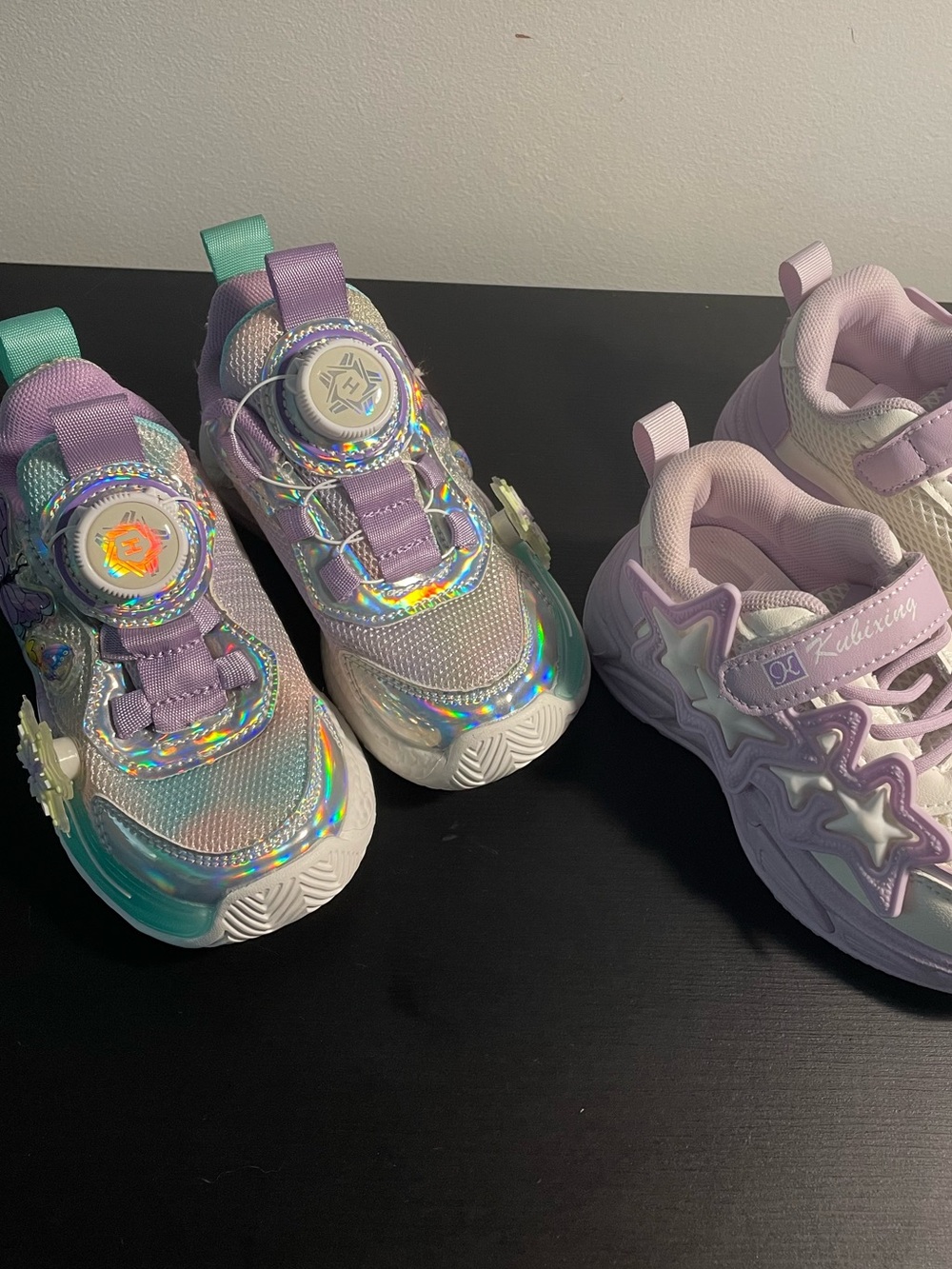 Kids Lavender Light-Up Athletic Shoes - Pair